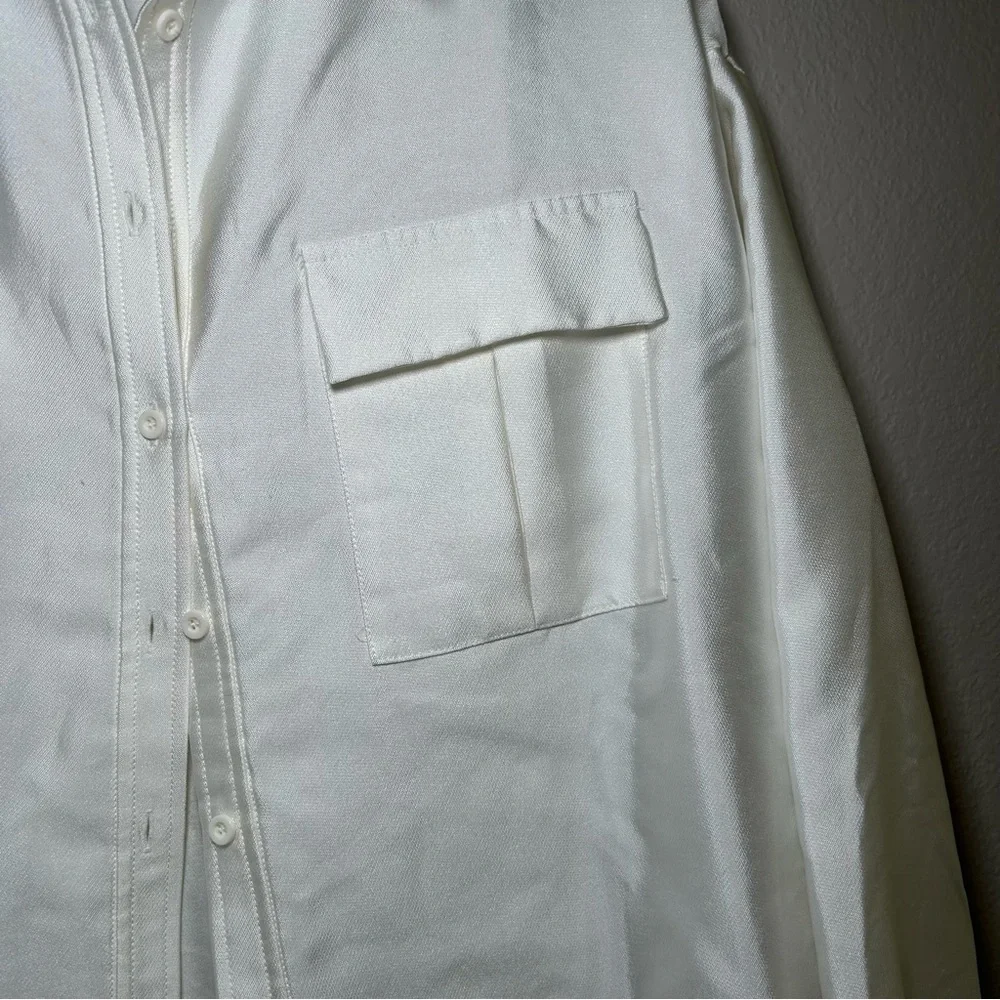 C/MEO Collective White Button Down Shirt women’s small classic minimal career - Picture 2 of 8